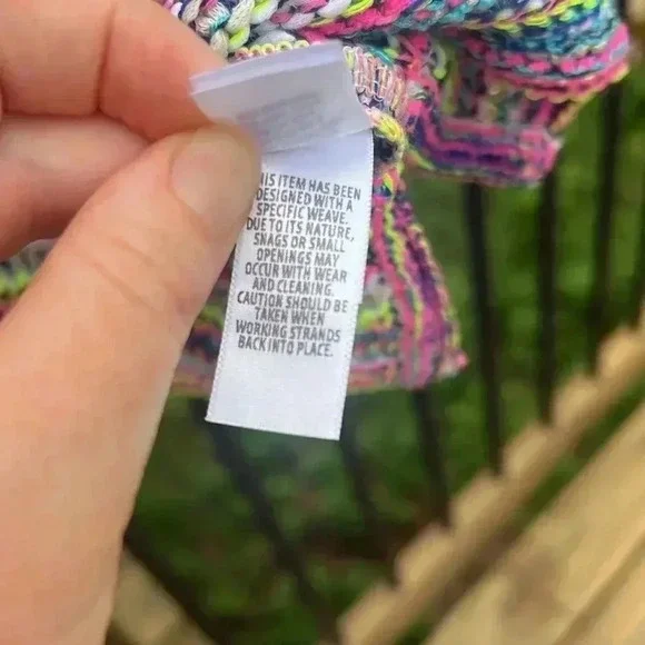 St. John Multi color knit stripe sleeveless sweater top XL - Picture 6 of 6